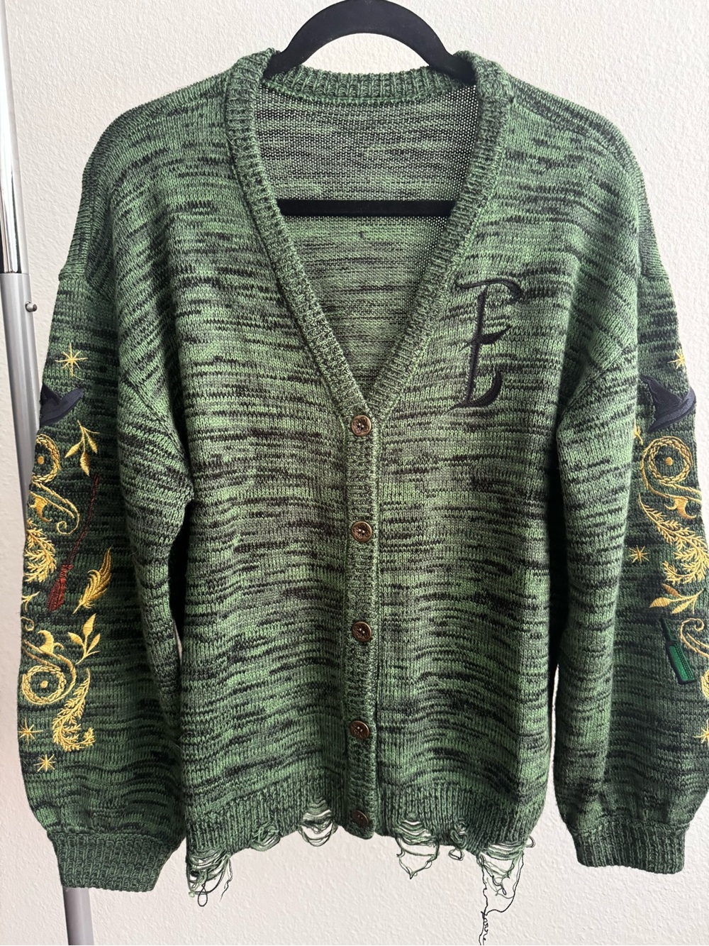 Her Universe Wicked Elphaba Embroidered Girls Cardigan